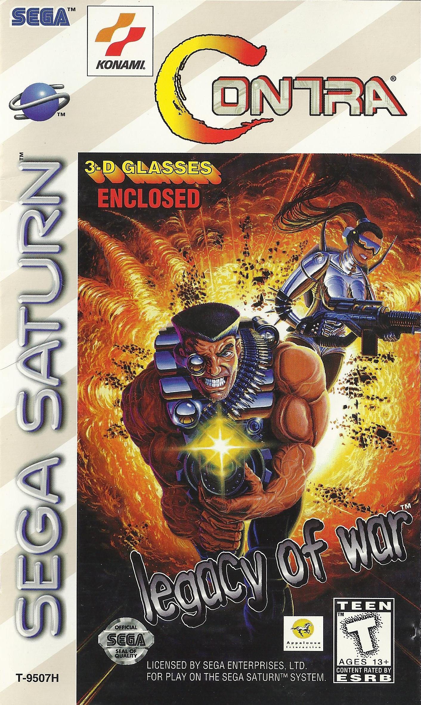 Contra Legacy of War box art for Sega Saturn